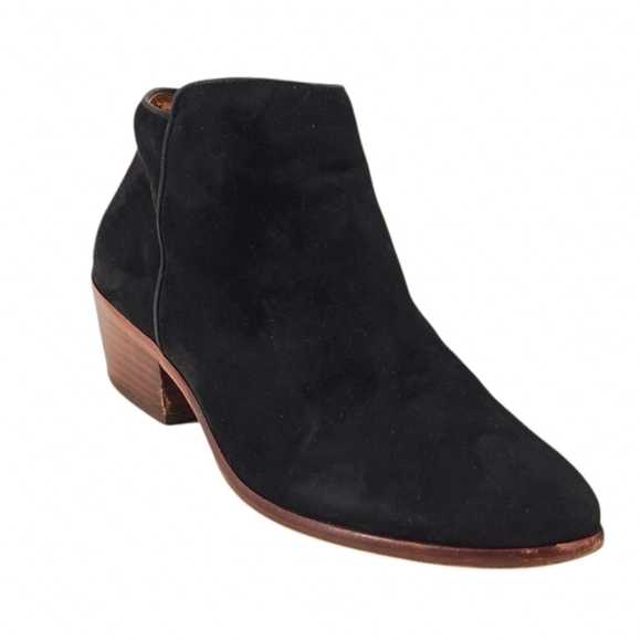 Sam Edelman Petty Black Suede Ankle Bootie Sz 8.5 - Picture 2 of 12